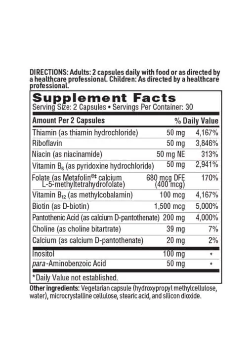 Thera-B - A high-potency B-complex with active forms of folate and B12.