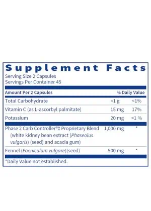 SFI Health TheraSlim - with Phase 2 Carb Controller white kidney bean extract for weight management.