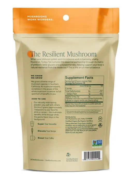 Turkey Tail Organic Mushroom Powder Helps support immune health and gut health