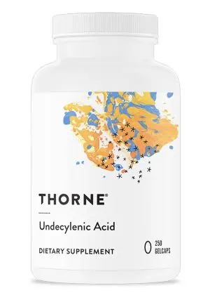 Thorne Formula SF722 (250 Gelcaps) - 10-Undecenoic acid supplement for gut and vaginal flora support.