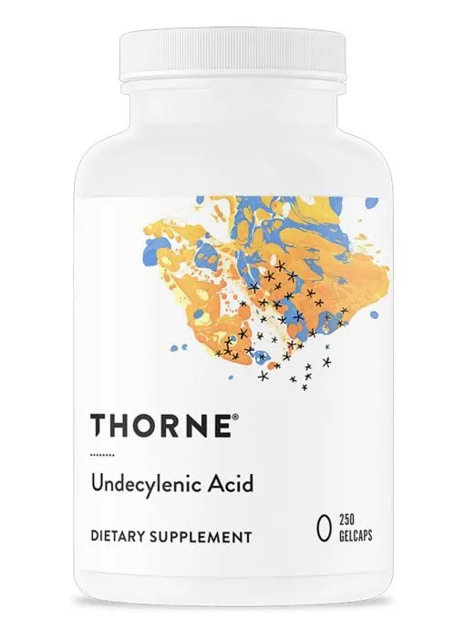 Thorne Formula SF722 (250 Gelcaps) - 10-Undecenoic acid supplement for gut and vaginal flora support.