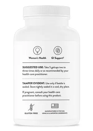Thorne Formula SF722 (250 Gelcaps) - 10-Undecenoic acid supplement for gut and vaginal flora support.