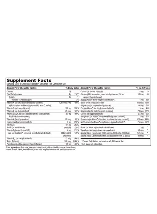 Vitatab Chewable - A comprehensive multi-vitamin and mineral wafer for children and adults.