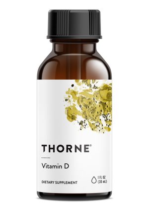 Thorne Vitamin D Liquid - Vitamin D3 drops in MCT oil for immune and bone support.