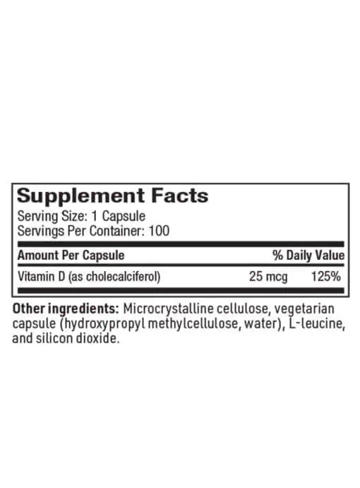 Vitamin D3 1000IU - A supplement for bone, immune, and cellular health.