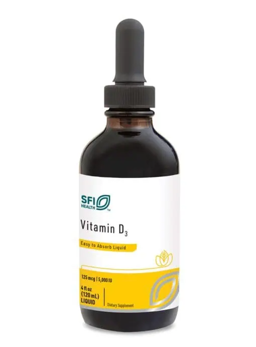 Vitamin D3 Liquid - 5,000 IU of high-potency Vitamin D3 in an easy-to-absorb MCT oil base.