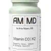 Vitamin D3/K2 10,000 IU Capsules Supports bone, immune, and hormone health