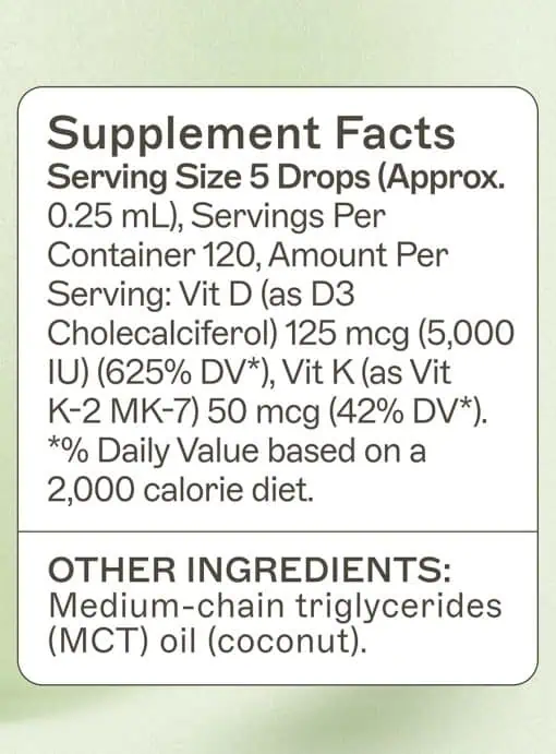 Vitamin D3/K2 Liquid Supports bone, immune, and hormone health