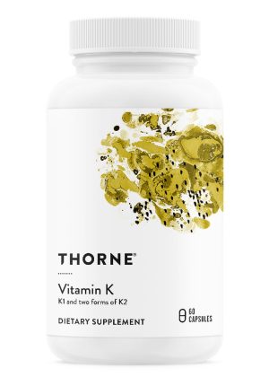 Thorne 3-K Complete (60 Capsules) - Vitamin K1 and K2 (MK-4, MK-7) complex for bone and cardiovascular health.