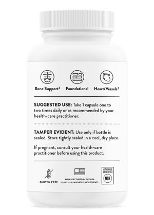 Thorne 3-K Complete (60 Capsules) - Vitamin K1 and K2 (MK-4, MK-7) complex for bone and cardiovascular health.