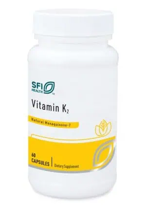 Vitamin K2 - 50 mcg of soy-free menaquinone-7 (MK-7) for bone and cardiovascular health.