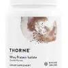 Thorne Whey Protein Isolate (31.9 oz Chocolate) - NSF Certified protein powder for muscle growth and recovery.