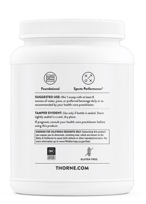 Thorne Whey Protein Isolate (31.9 oz Chocolate) - NSF Certified protein powder for muscle growth and recovery.