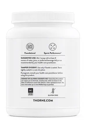 Thorne Whey Protein Isolate (31.9 oz Chocolate) - NSF Certified protein powder for muscle growth and recovery.