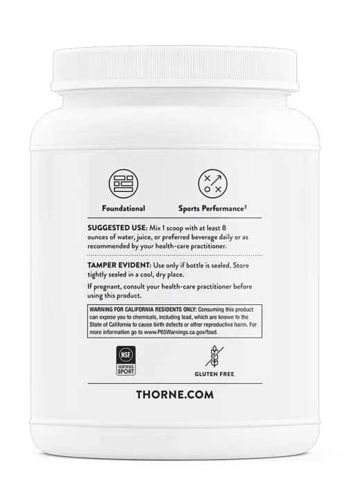 Thorne Whey Protein Isolate (31.9 oz Chocolate) - NSF Certified protein powder for muscle growth and recovery.