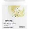 Thorne Whey Protein Isolate - NSF Certified vanilla protein powder for muscle growth and recovery.