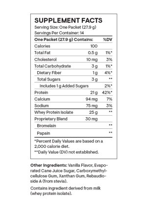 Thorne Whey Protein Isolate (14 Vanilla Packets) - NSF Certified protein powder for muscle growth and recovery.
