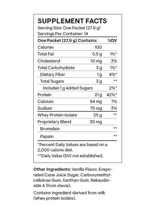 Thorne Whey Protein Isolate (14 Vanilla Packets) - NSF Certified protein powder for muscle growth and recovery.