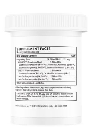 Thorne Women's Daily Probiotic (30 Capsules) - Probiotic supplement for vaginal, urinary, and GI health.