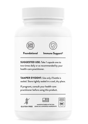 Thorne Zinc Picolinate (60 Capsules) - 15mg highly absorbable zinc supplement for immune and skin health.