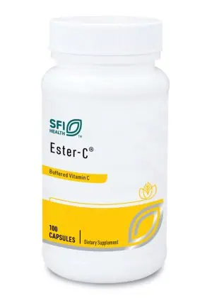 SFI Health Ester-C - 500mg of buffered, non-acidic Vitamin C for immune support.