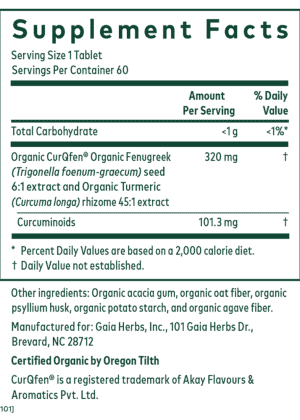 Turmeric Fenugreek Complex - Bioavailable supplement for joint health and inflammatory response with CurQFen®.