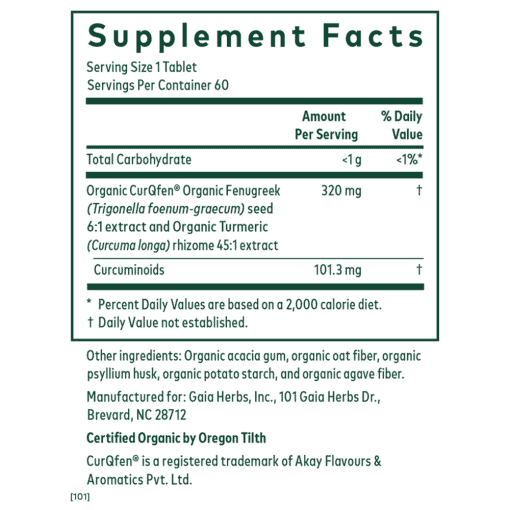 Turmeric Fenugreek Complex - Bioavailable supplement for joint health and inflammatory response with CurQFen®.