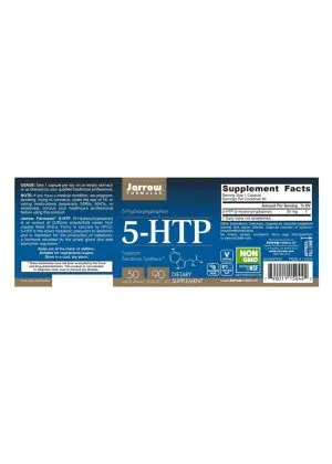 Jarrow Formulas 5-HTP 50mg -- serotonin support, mental health - Back