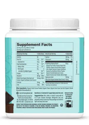 Sunwarrior Collagen Plant Based Chocolate - vegan collagen, beauty supplement