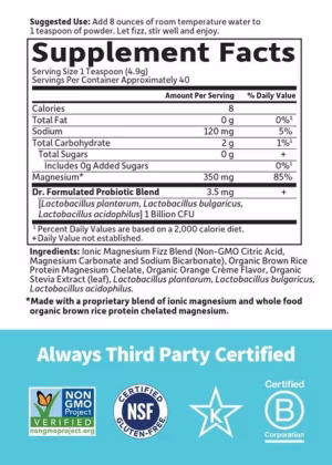 Garden of Life Dr. Formulated Whole Food Magnesium — Magnesium, Probiotics