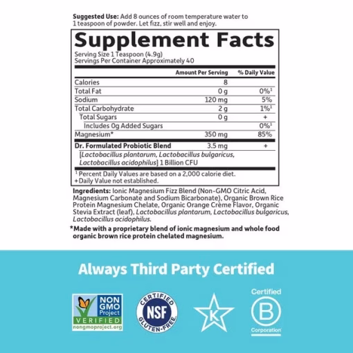 Garden of Life Dr. Formulated Whole Food Magnesium — Magnesium, Probiotics