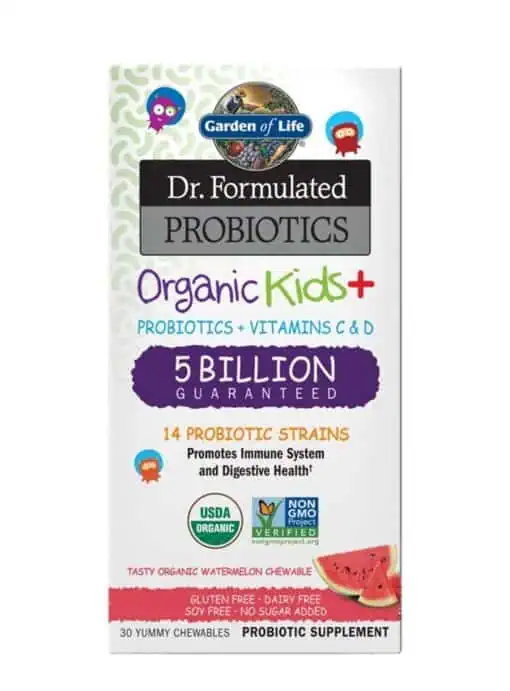 Dr. Formulated Probiotics Organic Kids Watermelon — Probiotics for Kids, Organic Fiber