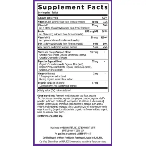 New Chapter Fermented Iron Complex -- iron supplement, energy support