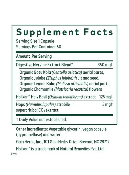 GI Stress - A blend of digestive nervines and Holixer™ Holy Basil for stress and digestive wellness.