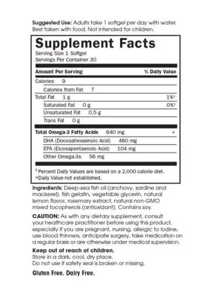 Minami Prenatal Lemon Softgels A supercritical, concentrated omega-3 fish oil formula containing 480mg of DHA, a fundamental building block for healthy children.