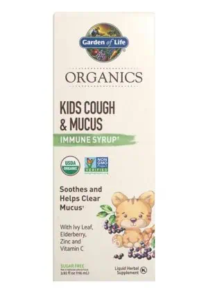 Garden of Life Kids Organic Cough & Immune Syrup — organic cough relief, immune support for kids
