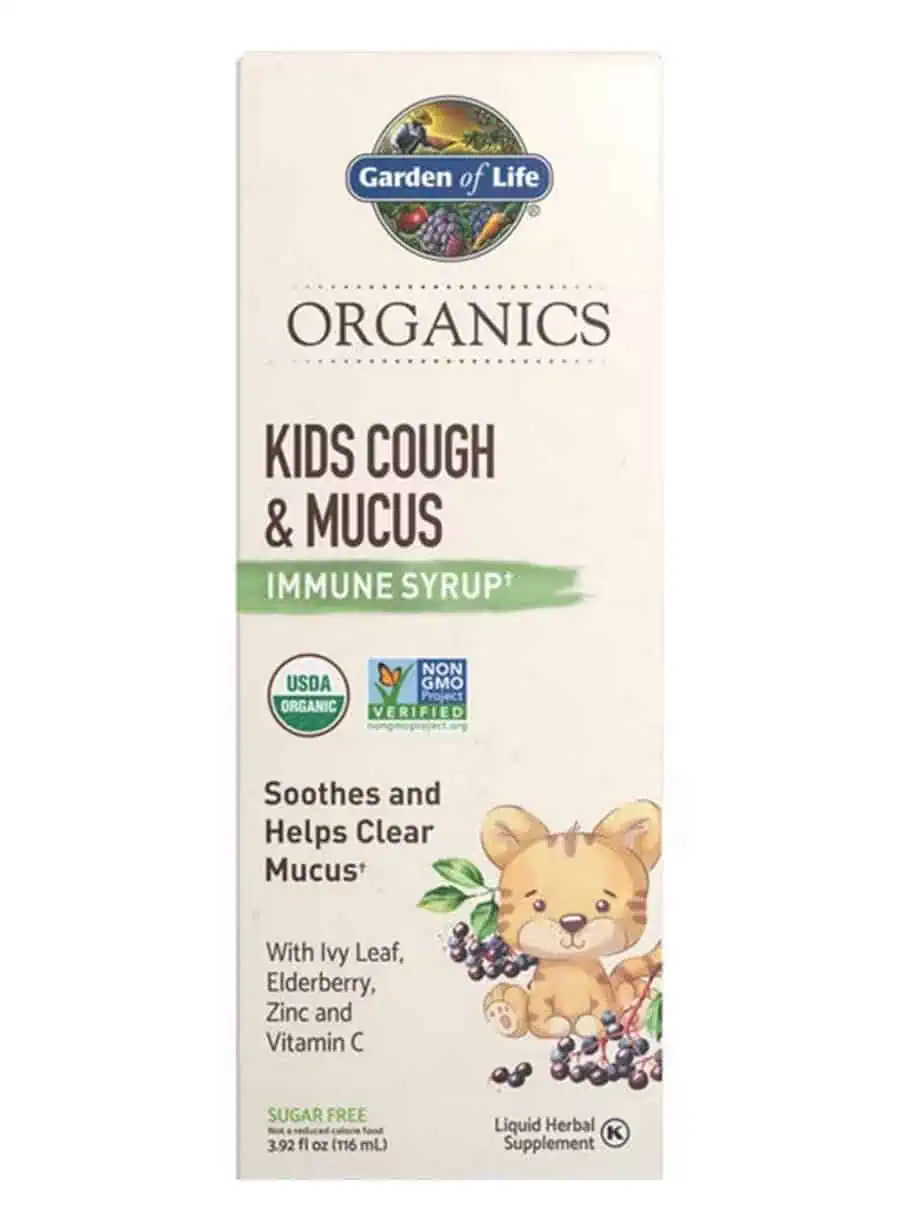 Garden of Life Kids Organic Cough & Immune Syrup — organic cough relief, immune support for kids