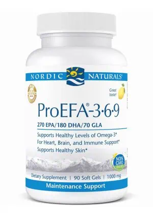 ProEFA®-3.6.9 by Nordic A clinically researched omega blend combining EPA and DHA from purified fish oil with GLA from borage oil to support brain function EPA DHA GLA blend, fish oil with borage oil, brain and heart health