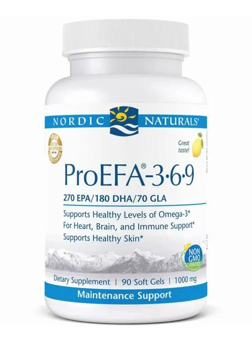 ProEFA®-3.6.9 by Nordic A clinically researched omega blend combining EPA and DHA from purified fish oil with GLA from borage oil to support brain function EPA DHA GLA blend, fish oil with borage oil, brain and heart health