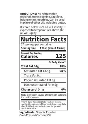 Raw Extra Virgin Coconut Oil Excellent Source of Healthy Medium-Chain Fatty Acids