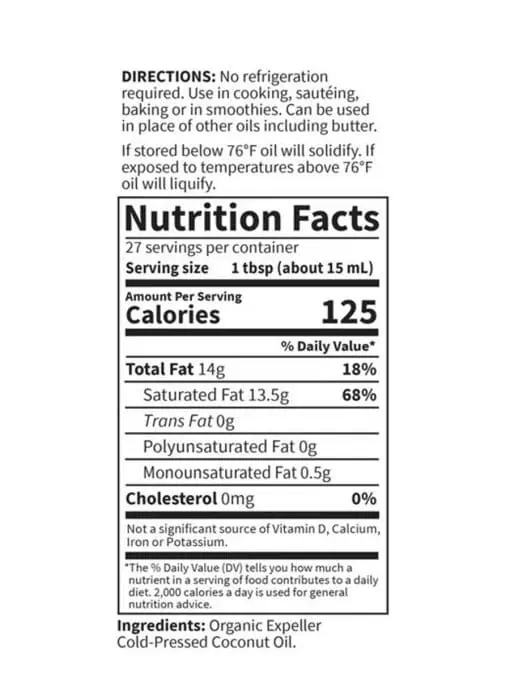 Raw Extra Virgin Coconut Oil Excellent Source of Healthy Medium-Chain Fatty Acids