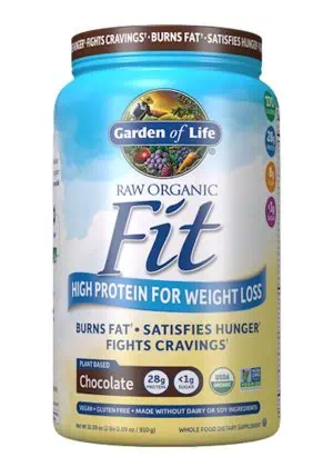 Garden of Life Sport Raw Organic Fit Chocolate protein powder – USDA Organic vegan meal replacement with 28g plant protein, probiotics, fiber, green coffee bean, and cinnamon