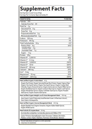 Garden of Life Sport Raw Organic Fit Vanilla protein powder – plant-based meal replacement with 28g organic protein, probiotics, fiber, green coffee bean, and ashwagandha
