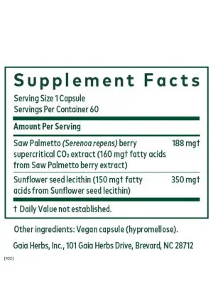 Saw Palmetto - Herbal supplement for men's prostate and hormonal support.