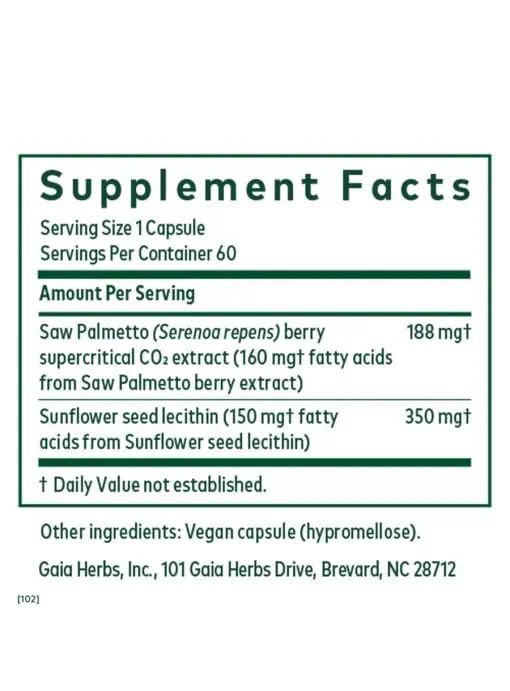 Saw Palmetto - Herbal supplement for men's prostate and hormonal support.