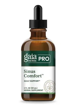Gaia Herbs Sinus Comfort supplement with organic herbal extract blend