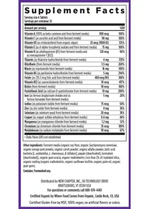 New Chapter Tiny Tabs(TM) Multivitamin -- whole-food multivitamin, easy to swallow