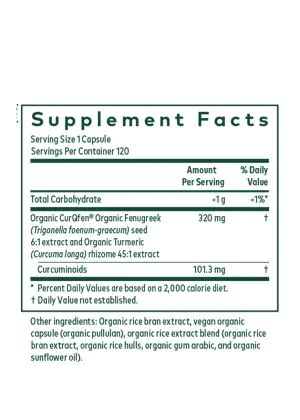 Turmeric Fenugreek Complex - Bioavailable supplement for joint health and inflammatory response with CurQFen®.