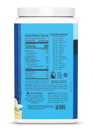 Sunwarrior Warrior Blend Organic, Vanilla - vegan protein, amino acids