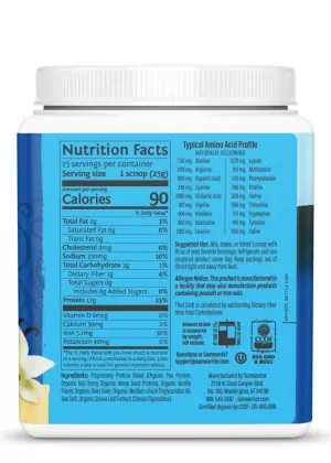 Sunwarrior Warrior Blend Vanilla - plant-based protein, organic protein powder